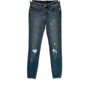 Judy Blue Womens Size 3/26 Distressed Skinny Fit Denim Jeans